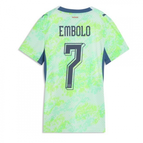 Billige Fotballdrakt Sveits Breel Embolo #7 Replika Bortedrakt Dame VM 2026 Kortermet Billige Fotballdrakt Sveits Breel Embolo #7 Replika Bortedrakt Dame VM 2026 Kortermet